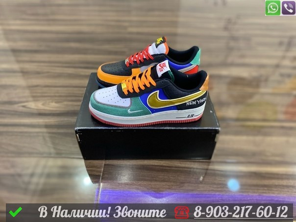 Кроссовки Nike Air Force 1 What The NY черные - фото 9 - id-p99227996