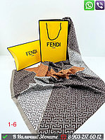 Палантин Fendi кашемировый с геометрическим узором