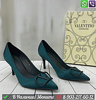 Valentino Vlogo матадан тігілген туфлилер Зеленый