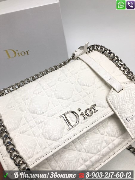 Сумка Christian Dior кожа икра Бежевый - фото 2 - id-p99226445