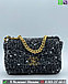 Сумка Chanel Flap 19 тканевая черная букле, фото 2