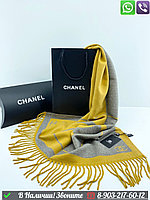 Палантин Chanel кашемировый с логотипом