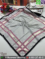 Платок Gucci GG Supreme с широким кантом Светло-серый
