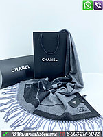 Палантин Chanel кашемировый с логотипом Черный