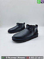 Угги UGG Classic Mini кожаные черные