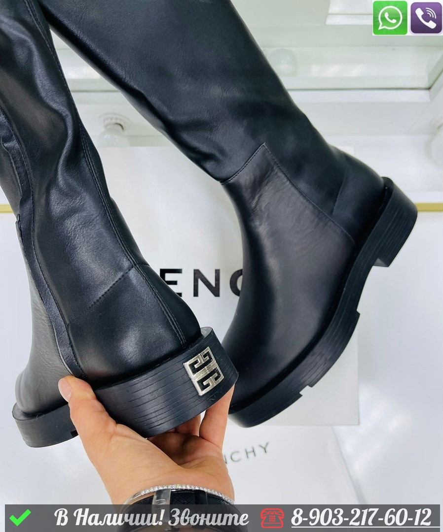 Сапоги Givenchy черные высокие - фото 2 - id-p99231085