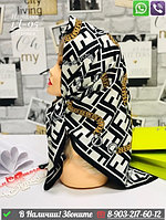 Платок Fendi FF шелковый с принтом FF Белый