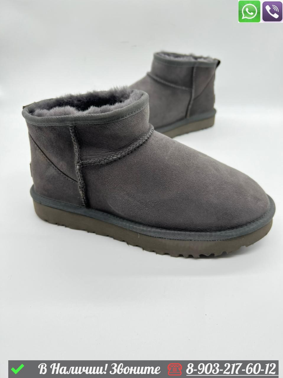 Мужские угги UGG Classic Mini зимние - фото 10 - id-p99233099