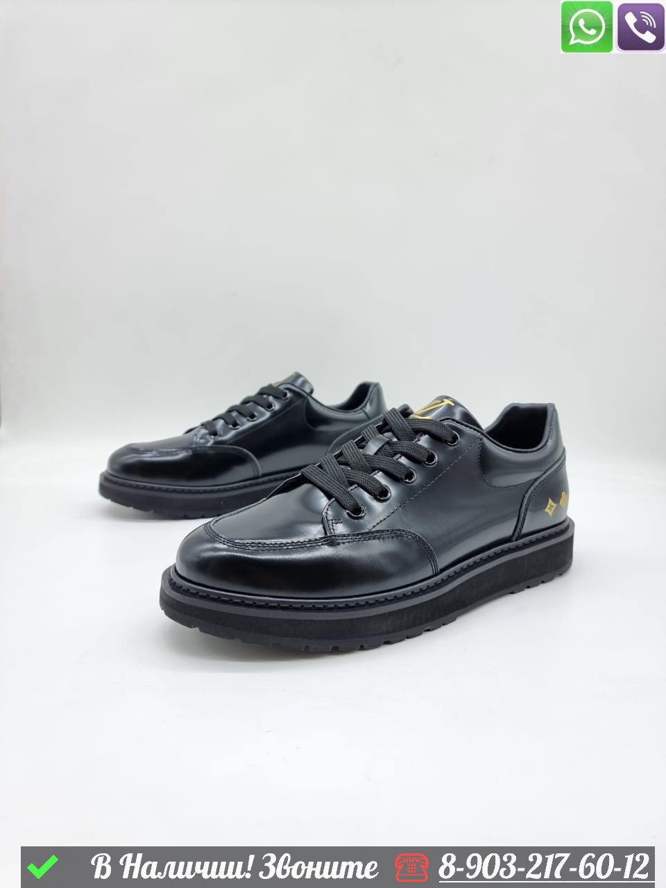 Ботинки Louis Vuitton черные - фото 4 - id-p99233126