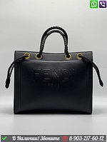 Сумка тоут Fendi Roma кожаная Терракота