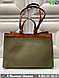 Сумка тоут Fendi Peekaboo Sunshine тканевая Зеленый хакки (оливковый), фото 9