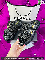 Босоножки Chanel кожаные Черный