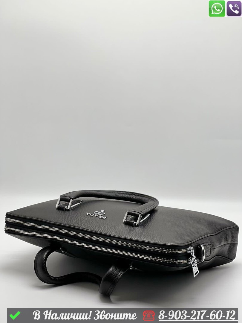 Портфель Prada кожаный черный - фото 5 - id-p99232109