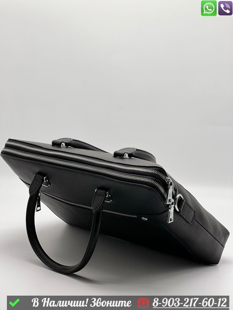 Портфель Prada кожаный черный - фото 7 - id-p99232110