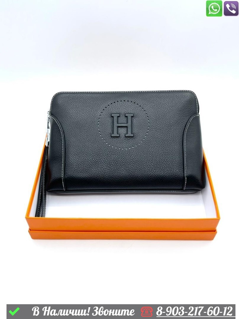 Барсетка Hermes черная