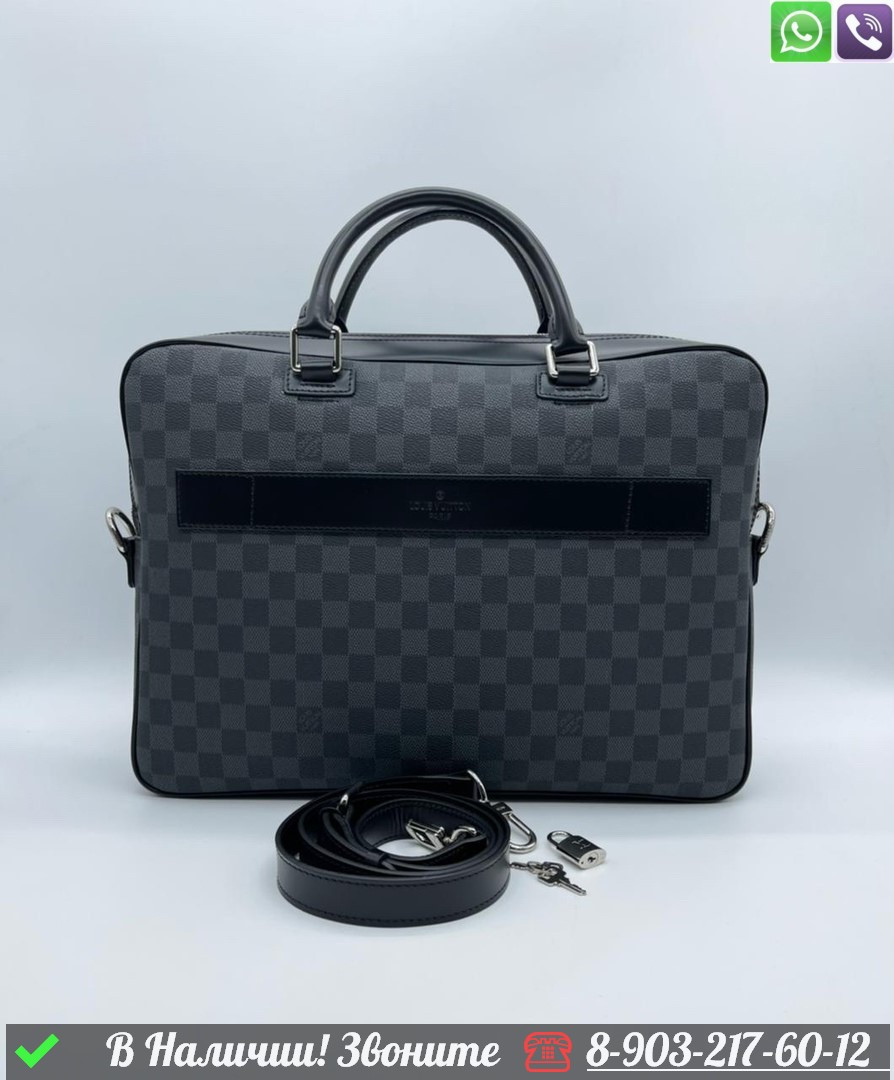 Портфель Louis Vuitton Porte Documents Voyage PM черный - фото 1 - id-p99232160