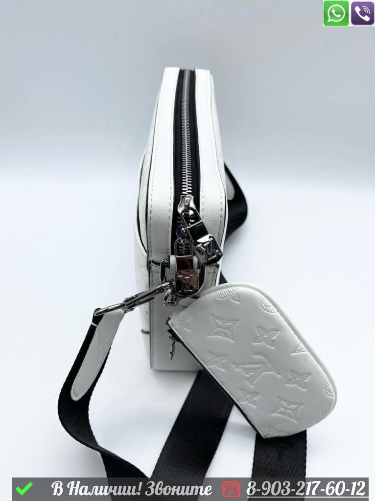 Сумка мужская Louis Vuitton Duo белая - фото 5 - id-p99232161
