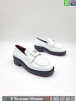 Лоферы Chanel кожаные Белый