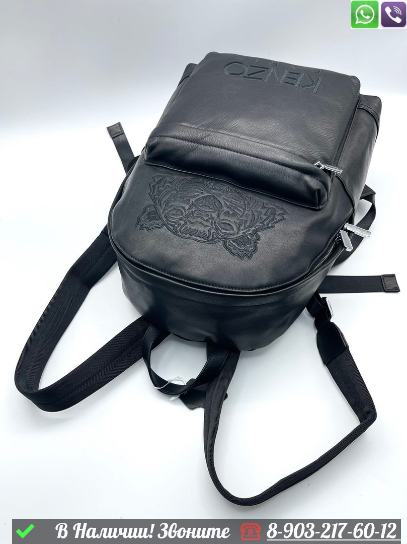 Рюкзак Kenzo кожаный черный - фото 7 - id-p99232201
