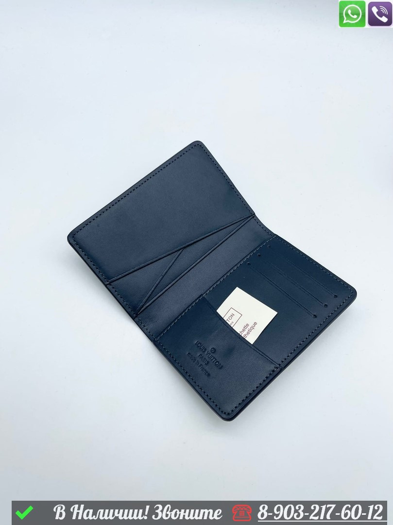 Картхолдер Louis Vuitton синий - фото 2 - id-p99232208