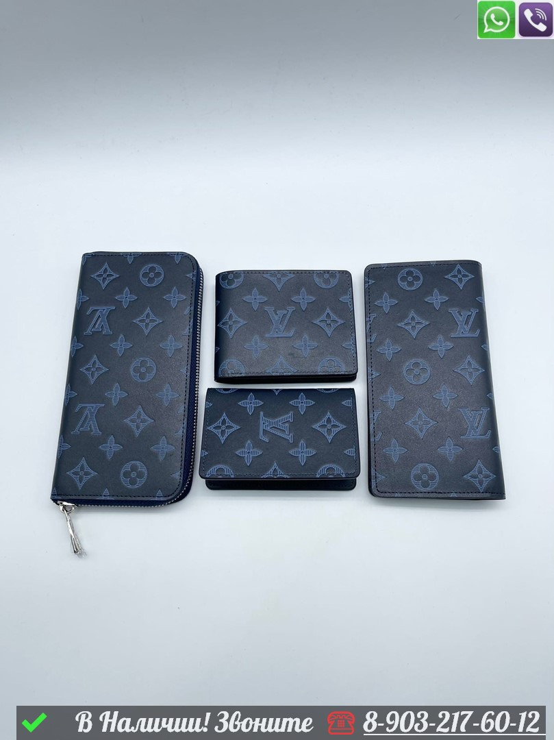 Картхолдер Louis Vuitton синий - фото 5 - id-p99232208