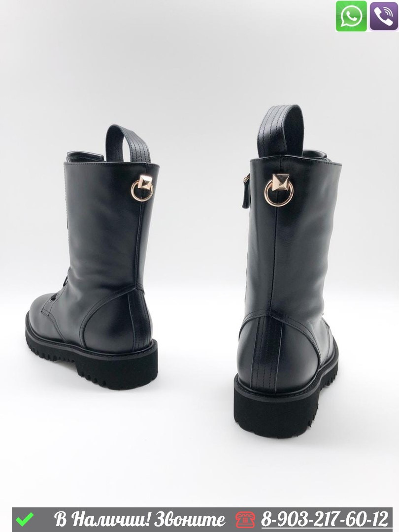 Ботинки Valentino черные - фото 2 - id-p99231201