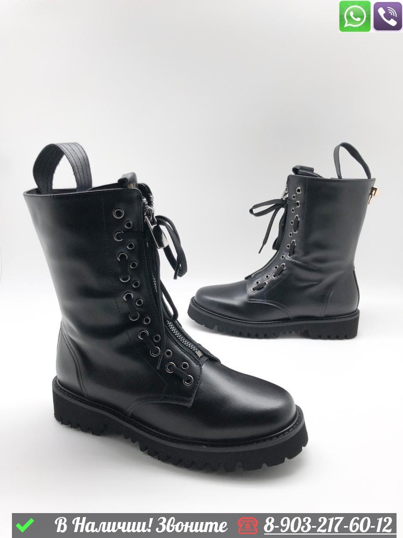 Ботинки Valentino черные - фото 5 - id-p99231201