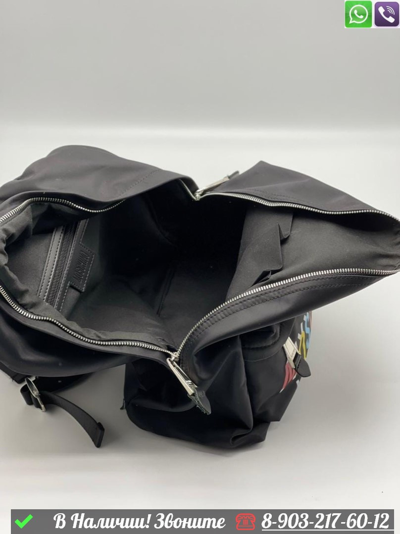 Рюкзак Moschino тканевый черный - фото 7 - id-p99230210