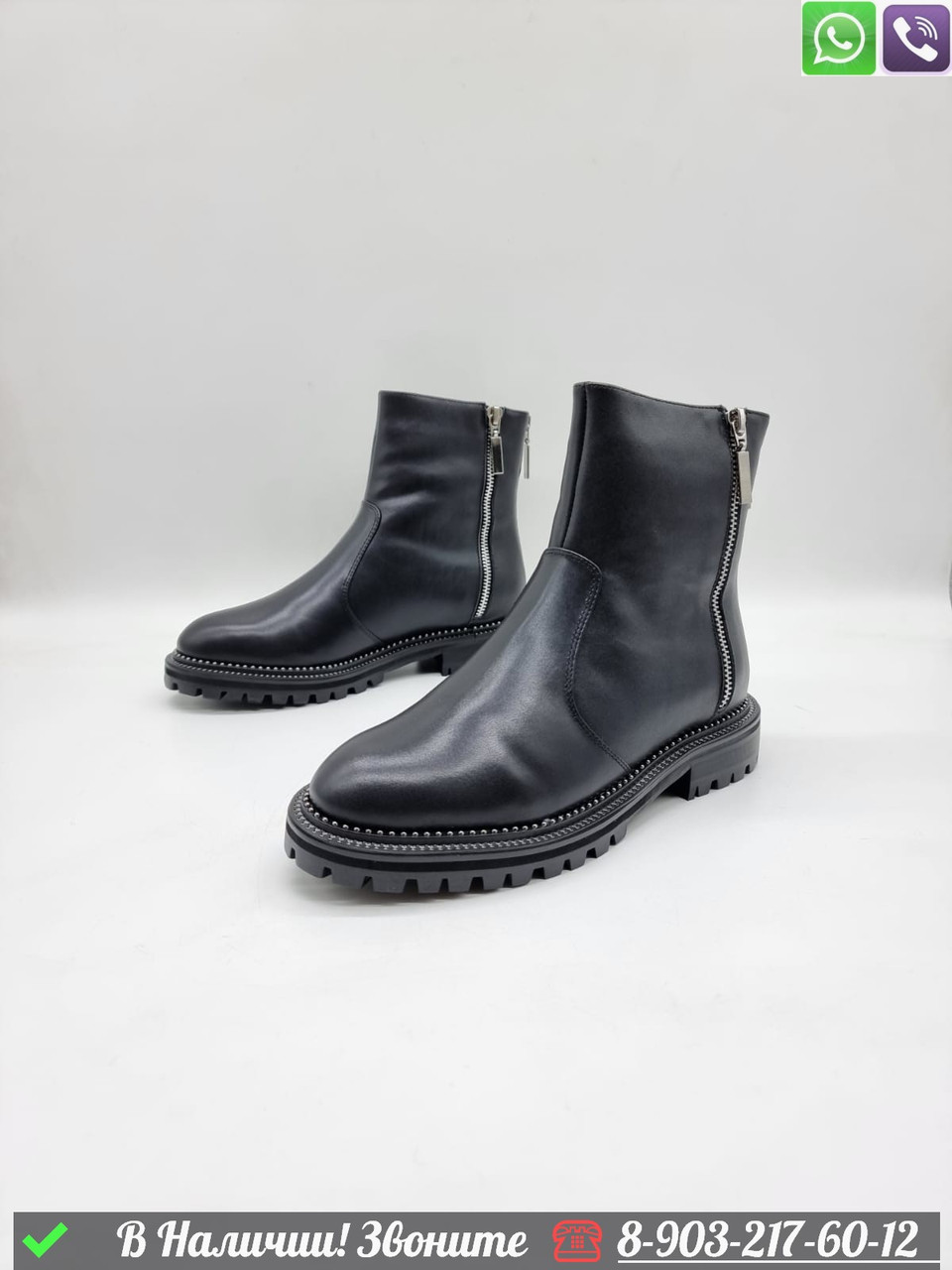 Ботинки Givenchy зимние черные - фото 4 - id-p99229233