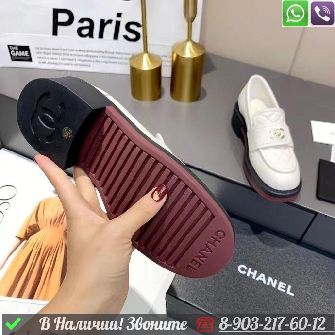 Лоферы Chanel кожаные - фото 10 - id-p99233310