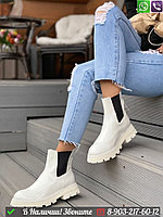 Ботинки Alexander McQueen кожаные Белый