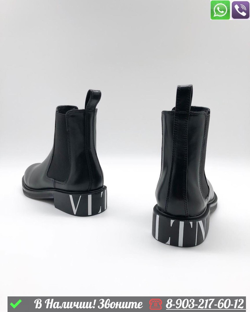 Ботинки Valentino черные - фото 4 - id-p99231272