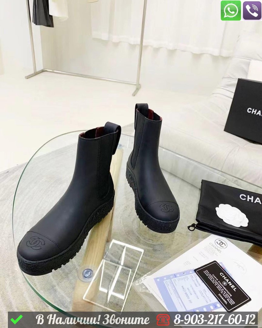 Ботинки Chanel черные - фото 3 - id-p99231286
