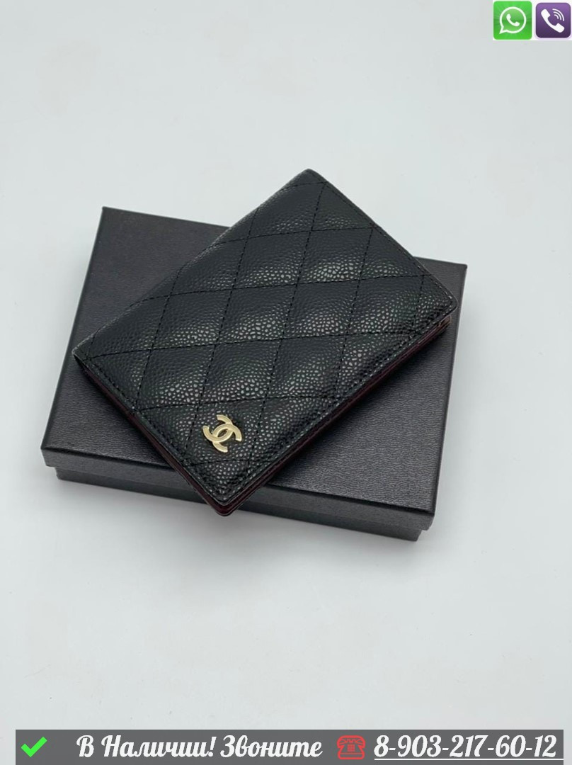 Обложка на паспорт Chanel черная - фото 4 - id-p99230291