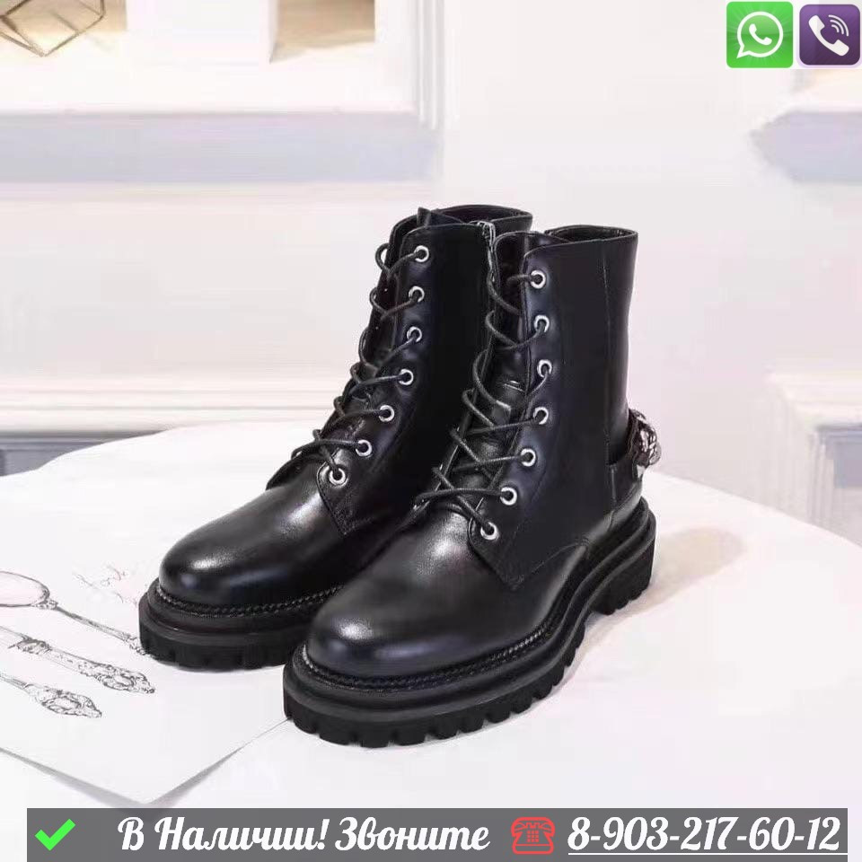 Ботинки Givenchy кожаные черные - фото 6 - id-p99231316