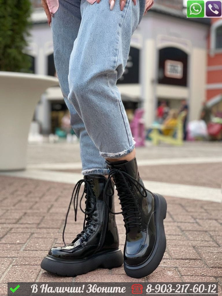 Ботинки Bottega Veneta черные - фото 4 - id-p99231343