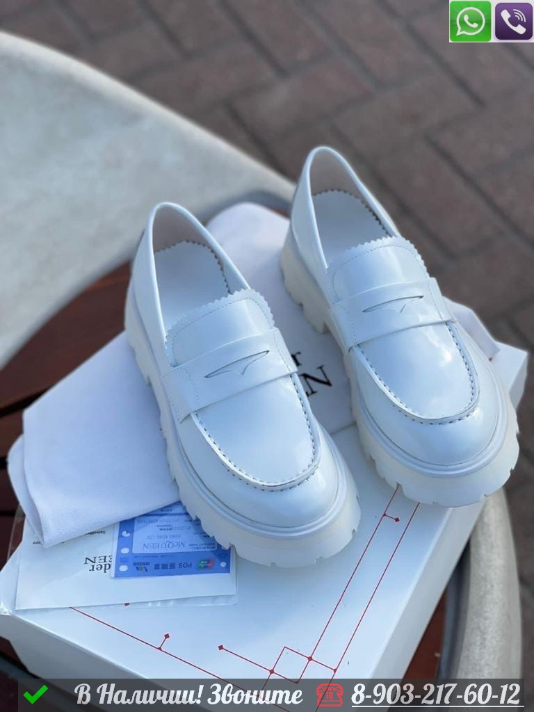Ботинки Alexander McQueen кожаные Белый - фото 9 - id-p99231363