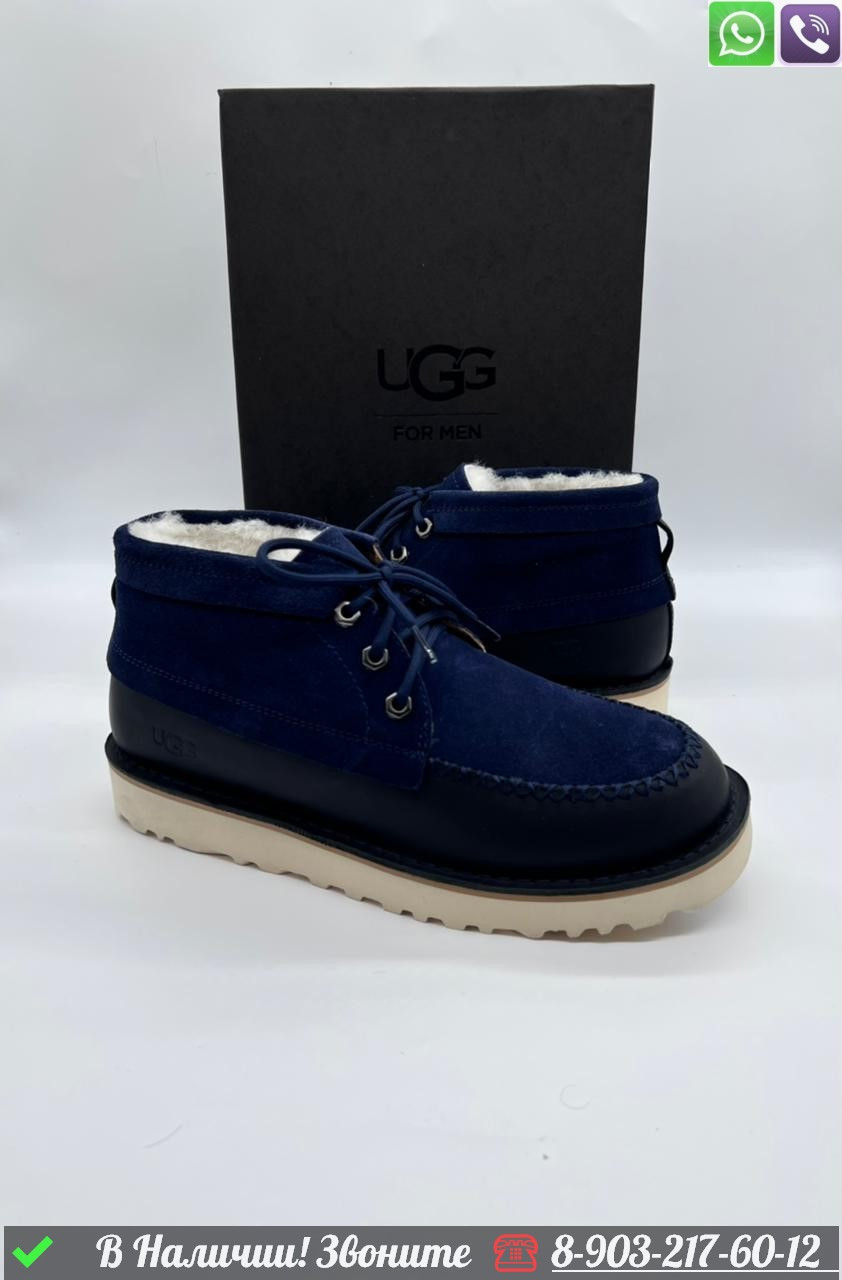 Зимние Ботинки UGG с мехом Синий - фото 2 - id-p99232416