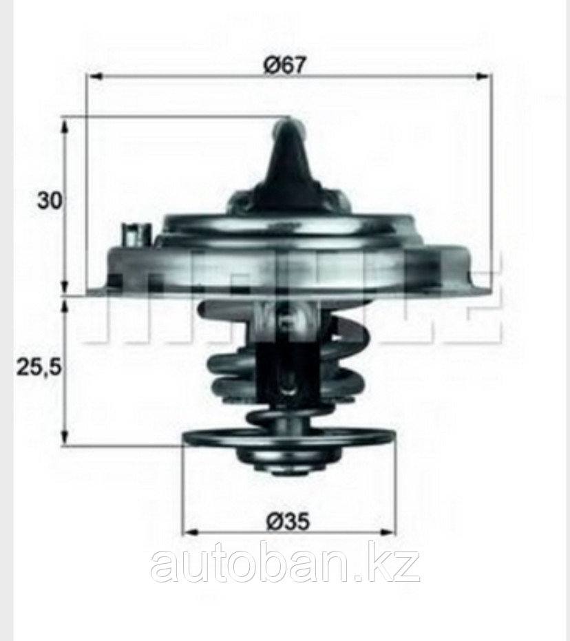 Термостат 92° MAHLE Audi A4/A6/A8 95- V-2.4-2.8/ Volks Passat B5 97- V-2.4-2.8/Skoda Superb B5 01- V-2.4-2.8