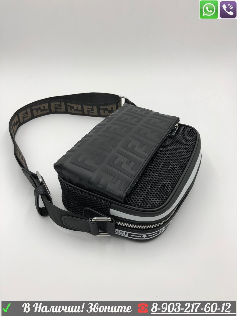 Сумка Fendi Camera Case черная - фото 7 - id-p99209881