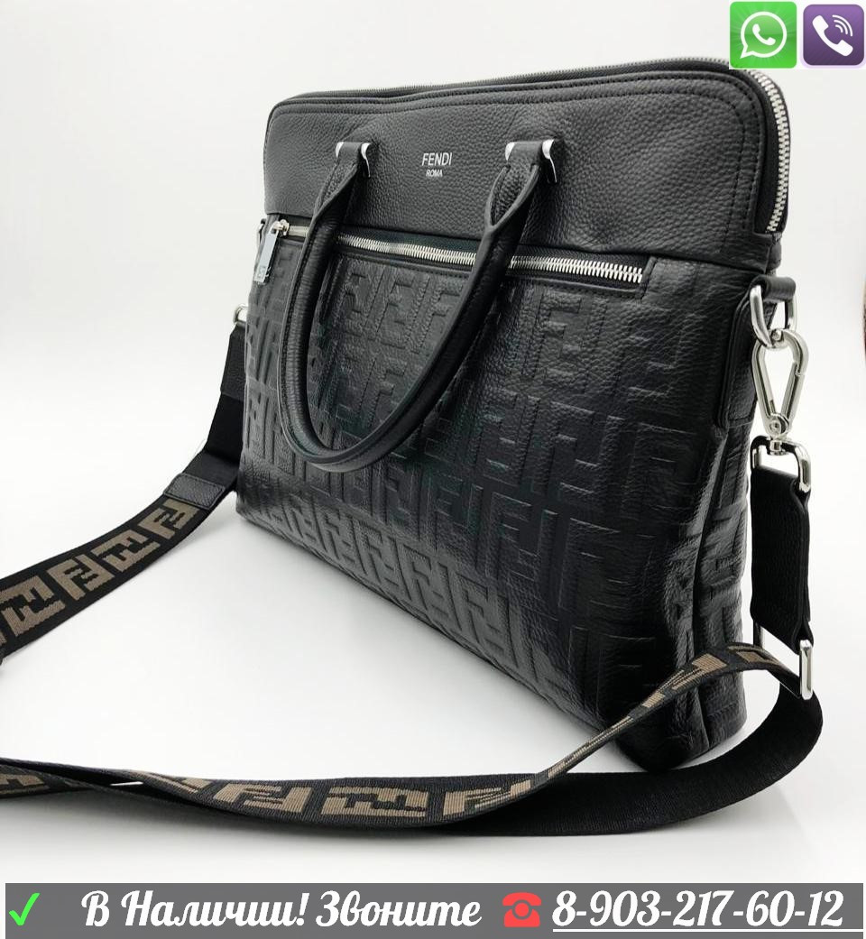 Портфель Fendi черный - фото 2 - id-p99209882