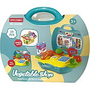 2A206 Vegetable Shop Кассовый аппарат в чемодане, 24дет, 24*22см, фото 2