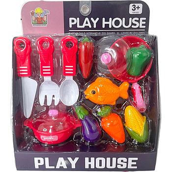 698-28 Play House посуда и продукты, 25*20см