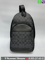 Сумка Coach Academy Pack In Signature Canvas мужская чёрная