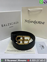 Кожаный ремень Balenciaga мужской Золотой