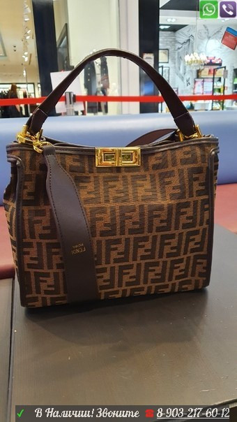 Сумка Fendi Peekaboo X Tote Черный - фото 1 - id-p99210774