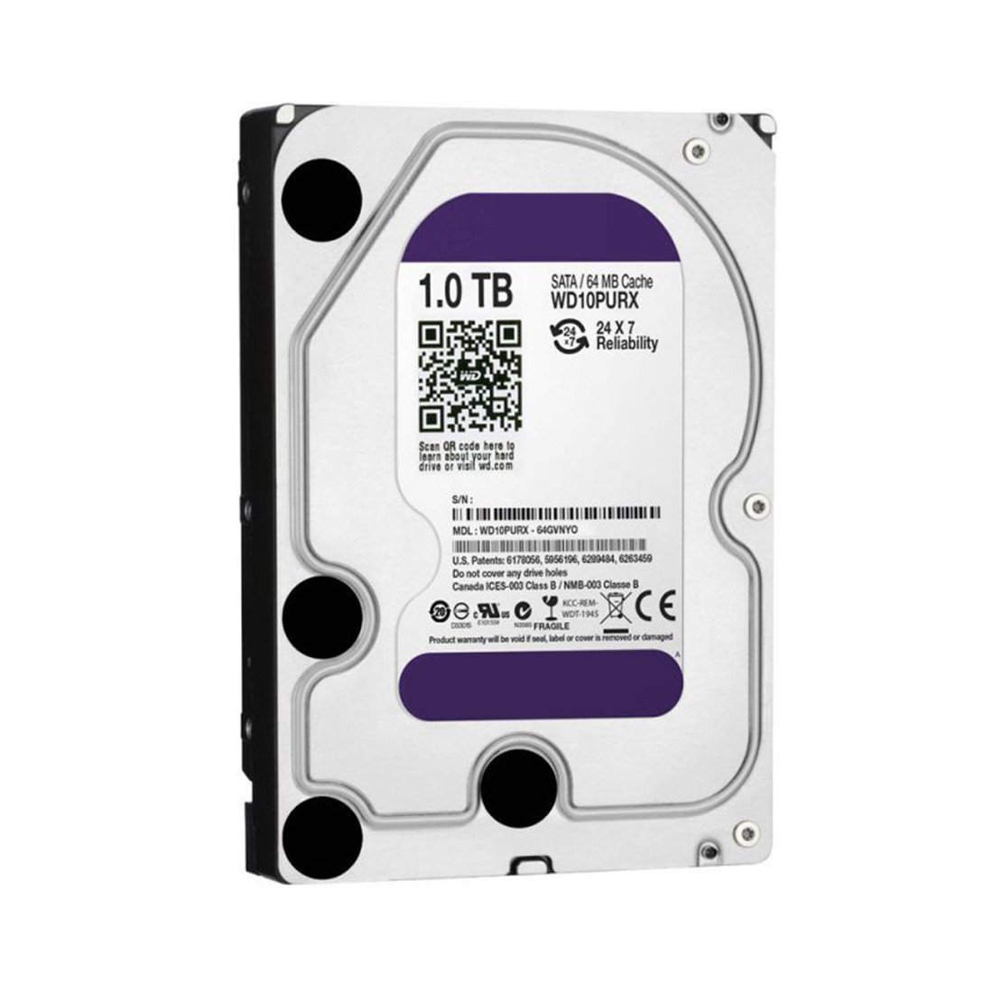 Жесткий диск Western Digital Purple 1.0 ТБ, 1000 ГБ - фото 1 - id-p99245343