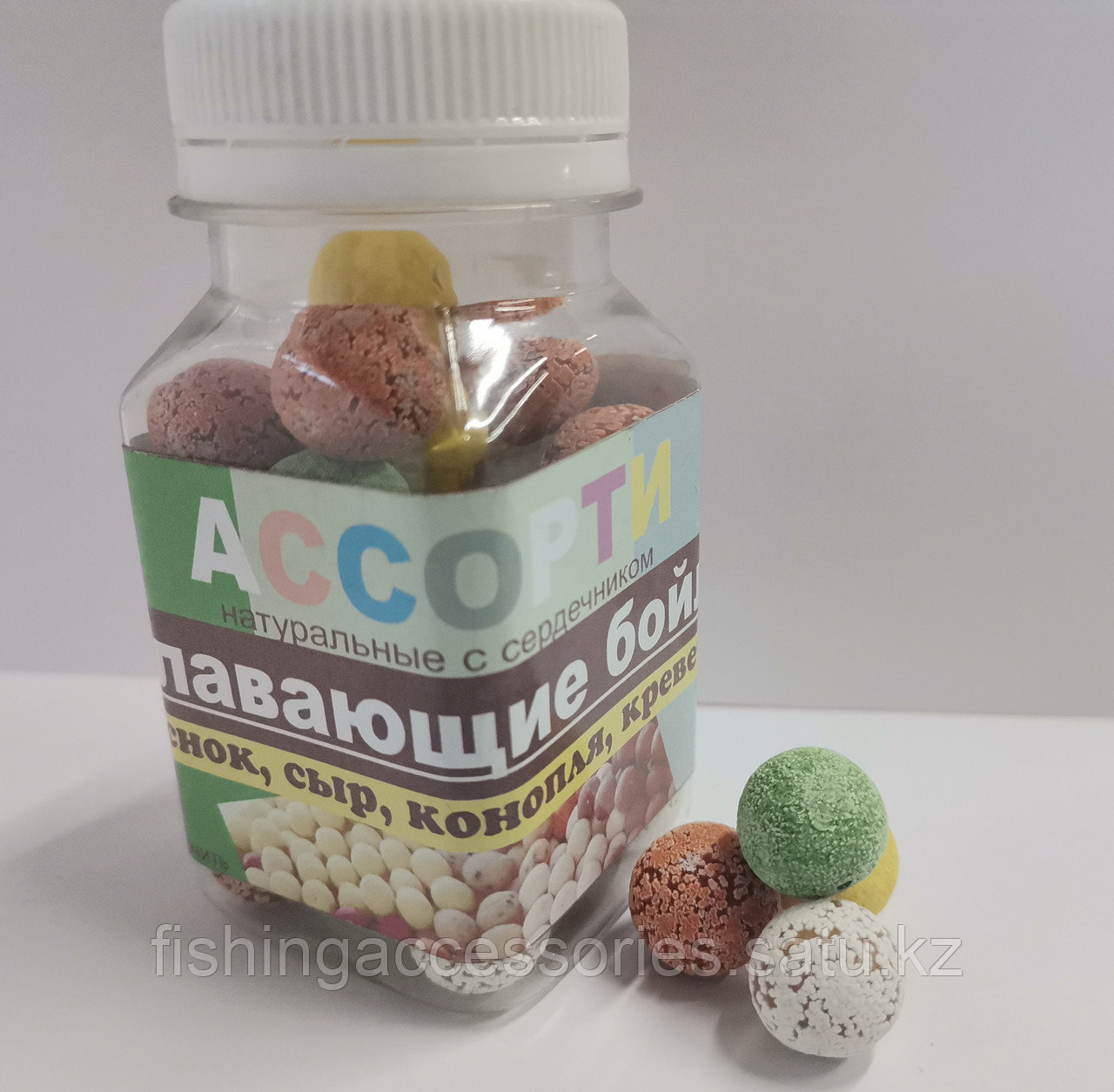 Бойлы плавающие Ассорти Чеснок, Сыр, Конопля, Креветка 12мм 30-35шт от Палыча цвет: ассорт. 056 Россия