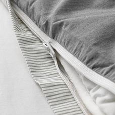 Пододеяльник и 1 наволочка БЛОВИНДА серый 150x200/50x70 см ИКЕА, IKEA, фото 3