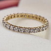Золотое  кольцо с бриллиантами 0.76Ct SI1-SI2/H, VG-Cut, фото 5